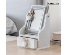 HOMANIA JOYERO DE MADERA CON ESPEJO Y CAJÓN QUEEN