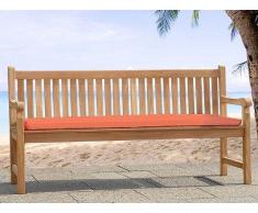 Beliani Colchón Para Banco De Jardín - Cojín Para Mobiliario De Exterior - 160 Cm - Color Terracota (17315)