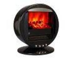 Climatime Chimenea Eléctrica Con Calefactor, Efecto Llama Oscilante Color Negro Fbn