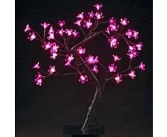 eminza Árbol luminoso para mesa Dévoluy Altura 45 cm Rosa