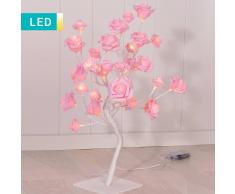 Lesara Árbol LED con flores color rosa