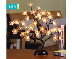 Lesara Árbol bonsái LED con flores