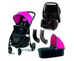 RECARO Trío Silla De Paseo + Capazo Citylife Pink + Silla De Auto Privia Evo Recaro Grupo 0+