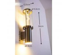 Popoyan Aplique para exterior LED Acero inoxidable, 2 luces - 200/280 Lumen - Diseño - Zona exterior - 3000 Kelvin - 8 - 12 días laborables .