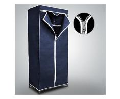 Armario guardarropa de tela 60x45x145 cm - Azul oscuro