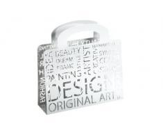 Versa Words Revistero, Metal, Blanco, 35x10x34 cm