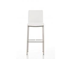 CLP Taburete de bar FREEPORT, acero inoxidable, altura del asiento: 76 cm, espesor del cojín: 5 cm, elegir de hasta 11 colores blanco