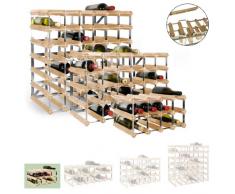 Sistema Botellero modular TREND, máx. 12 botellas, roble claro, ampliable / apilable - alt. 22,8 x anch. 42 x pr. 30 cm