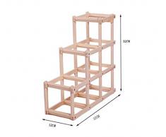 niceEshop(TM) Botellero de Madera Plegable de 6 Botellas de Vino (Burlywood)