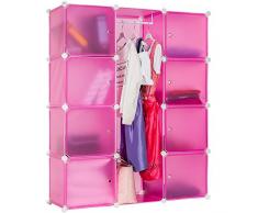 TecTake Estantería Armario Organizador Aparador por Módulos para Oficina Habitación infantil Salón Baño - disponible en diferentes colores - (rose | no. 400921)