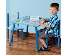 Kesper 17721 - Conjunto de mesa y 2 sillas para niños (conglomerado, montaje sencillo)