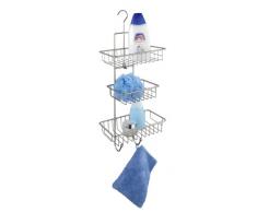 Wenko Milano Asistente para Ducha, Acero, Plata Mate, 14x25x62 cm