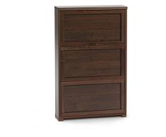 880/3 GIOIA nuez Zapatero 3 Puertas De Aglomerado De Melamina Y Madera Maciza