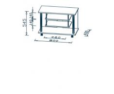 Maja 18988840 - Mueble con ruedas para el televisor, imitación merano (800 x 545 x 400 mm)