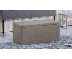 Baul universal tapizado en elegance moka, medidas 90 x 40 x 40 cm