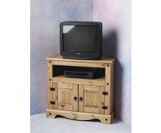 Strictlybedsandbunks Corona encerado mueble de esquina para televisor, embalaje plano