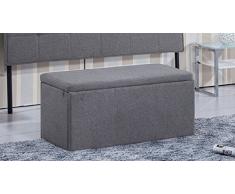 Baul universal tapizado en elegance gris ceniza, medidas 90 x 40 x 40 cm