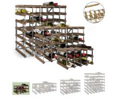 Sistema Botellero modular TREND, máx. 12 botellas, roble oscuro, ampliable / apilable - alt. 22,8 x anch. 42 x pr. 30 cm