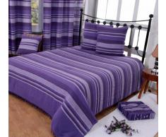 Homescapes Funda Sofa de 260 x 360 cm color Purpura en algodón de la coleccion "Rayas"