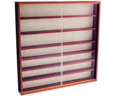 REVEAL - Vitrina de coleccionista con cristal 6 baldas - color caoba