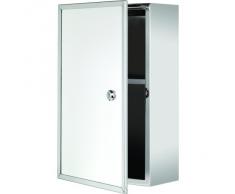 Croydex Trent - Armario para medicinas en acero inoxidable, con cerradura