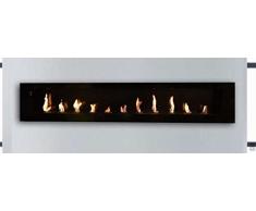 BBT @/XXL Chimenea negra de gel, etanol, metal, de pared