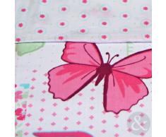 Just Contempo - Juego de funda nórdica y funda de almohada (reversible, poliéster y algodón), diseño patchwork, mezcla de algodón, Rosa y blanco, funda de edredón doble (dormitorio femenino)