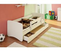 Best For Kids 44 Designs - Cama infantil (80 x 160 cm), con protección anticaídas y cajón