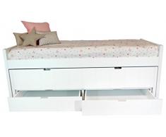 Cama infantil / juvenil dos camas con cajones en MDF (dm) 4 cm de grosor