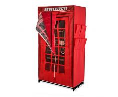 Armario para ropa de tela con el diseño inglés de una cabina telefónica aprox. Ancho 87 x fondo 45 x altura 157 rojo