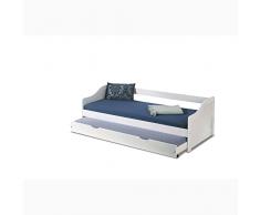 JUSThome Leonie Cama juvenil Cama Nido Tamaño 65x96x209 cm Color: Blanco
