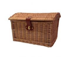 MV-TEK cesta grande mimbre Baúl large top Wicker basket case