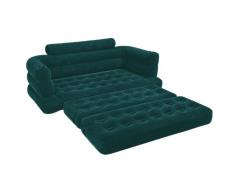Intex 68566 - Sillón inflable convertible en cama para dos personas, 193 x 221 x 71 cm, color negro