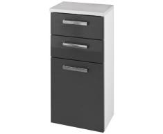 Posseik 5306 79 Malaga - Armario Colgante (marano), Color Blanco Alto Brillo-gris