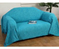 Homescapes Funda Sofa de 150 x 200 cm color Turquesa en algodón de la coleccion "Nirvana"
