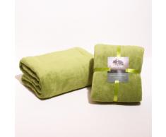 Sancarlos - Manta lisa microfibra (cama 90, 105, 170x240 cm ), color verde
