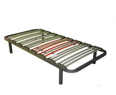Bonitex-Somier multiláminas con REGULADORES LUMBARES + 4 patas. 90x190cm, FIRMEZA ADAPTABLE, TUBO 40x30MM y LÁMINAS de HAYA natural antideslizantes