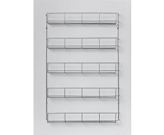 Estantería de 5baldas para especias hierbas tarro accesorio de soporte para montaje en armario de cocina puerta de almacenamiento o pared por Express Trading