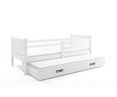 CAMA INFANTIL NIDO 190X80 "CARINO" , 2 colchónes incluidos! (blanco)
