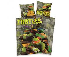 De tortugas Ninja de 100% algodón juego de funda de edredón de cama de