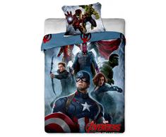 Jerry fabrics JF0106 Avengers{2015} juego de ropa de cama, 1 x funda de edredón y funda de cojín, 100% algodón, 140 x 200/70 x 90 cm