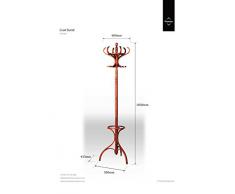 Premier Housewares - Perchero de pie de madera (48 x 48 x 184 cm), color caoba