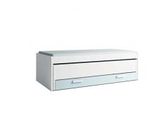 CAMA INFANTIL COMPACTA CON ESPACIO DE ALMACENAMIENTO DEBAJO DE LAS 2 CAMAS. COLOR BLANCO Y AZUL NUBE, DE MELAMINA. (202cm x 60,5cm x 99,6cm) OFERTAS DE HOGAR ¡AL MEJOR PRECIO!