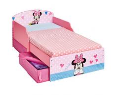 Disney 516MIS - Cama infantil con espacio de almacenamiento debajo de la cama con diseño Minnie Mouse, color rosa