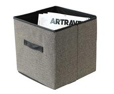 Box and Beyond 32004 - Cesta de almacenaje (tela de tweed, 31 x 31 x 31 cm)