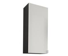 Furnline 1438-801-03 brillante de playa para armario de baño para la pared, Gris