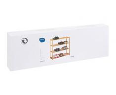 Premier Housewares 2402560 - Zapatero, madera, 4 pisos, 80 x 79 x 26 cm, color natural