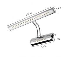 Dailyart 5w 27LEDs blanco frío Led Espejo Luz de pared apliques Espejo de baño Lámpara