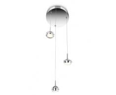 Philips myLiving Cypress - Lámpara colgante, LED, iluminación de interior, luz blanca cálida, IP20, clase de protección I, 3 bombillas, color cromo