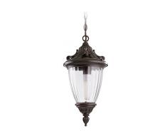 Outdoor Galatea - Lámpara colgante para exterior, color marrón y transparente